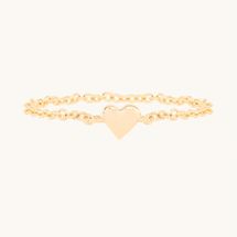 Catbird Tiniest Heart Chain Ring