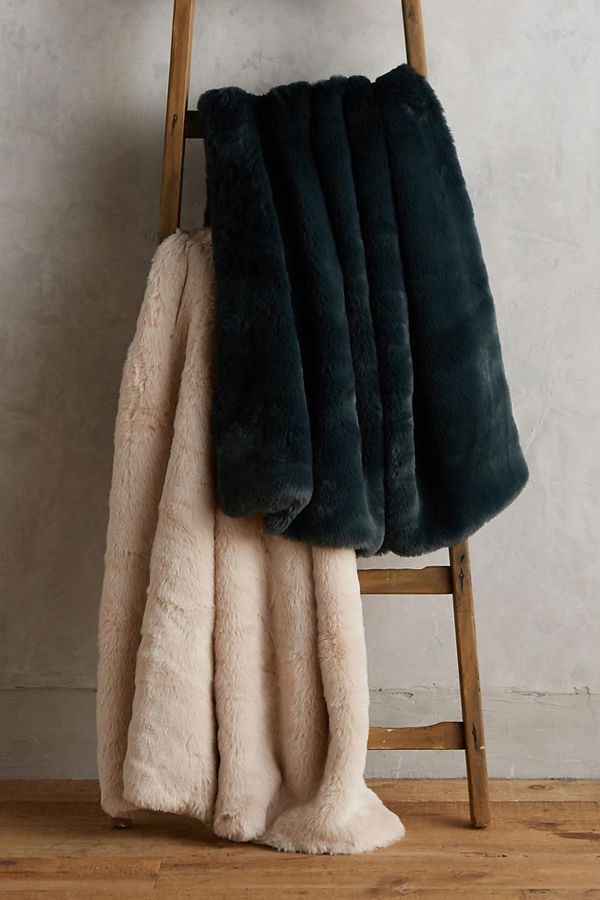 Fireside Faux Fur Throw Blanket