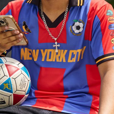 Fans Wait To Buy Limited Edition New York World Cup Jerseys