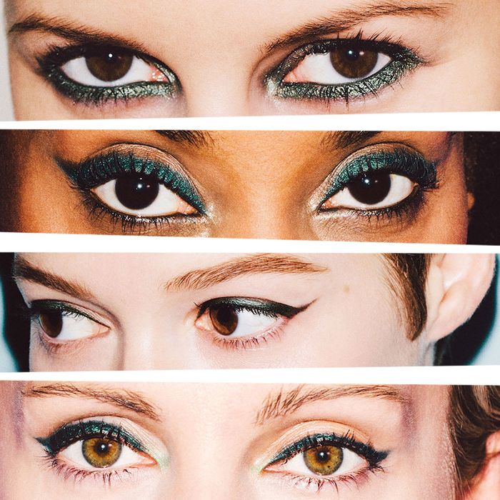 green eyeliner