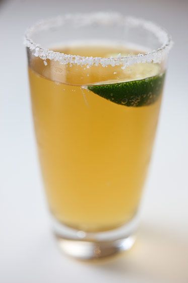 Kirin Ichiban beer, serrano, citrus, salt