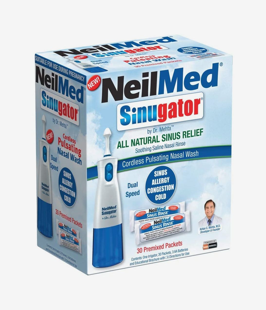 NeilMed Sinus Rinse Pediatric Starter Kit with 30 Premixed Packets