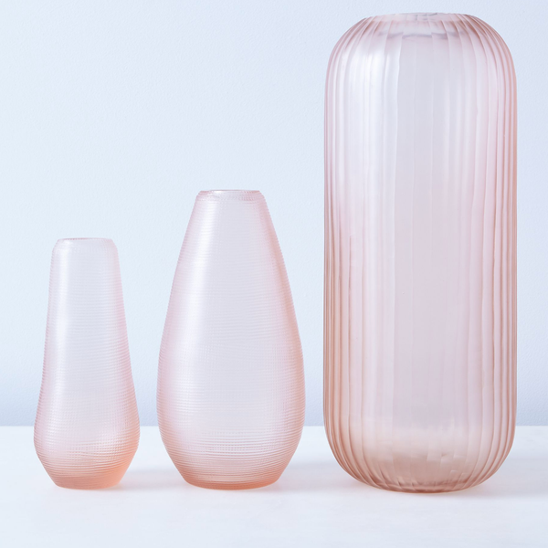 Food52 x Hawkins New York Hand-Cut Textured Glass Vases