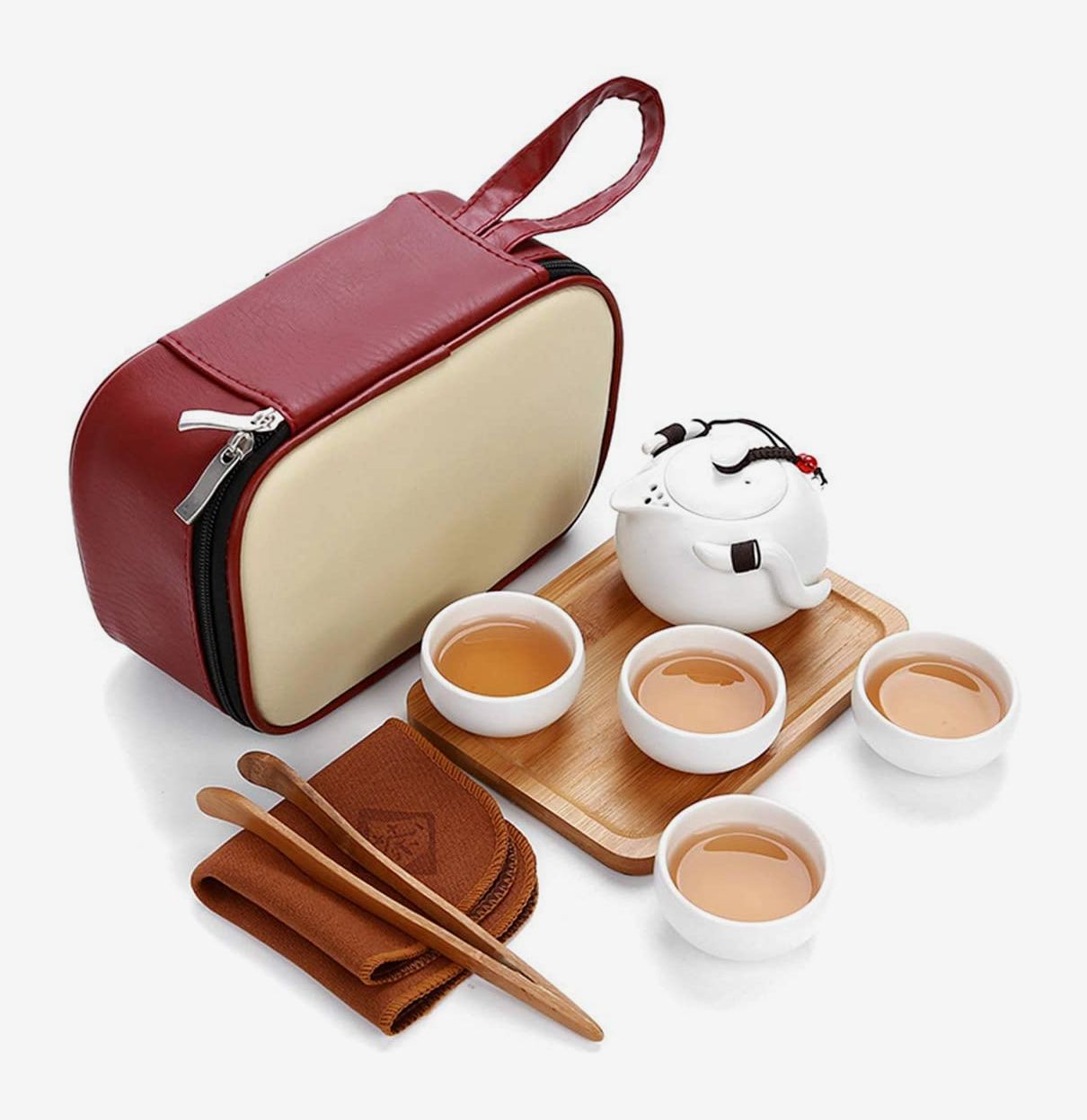 Water bottle Travel Bag Chinese Tea set w/ Travel Bag Indoor Outdoor Travel