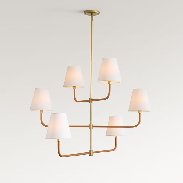 Pottery Barn Harrison Leather Mobile Chandelier (47