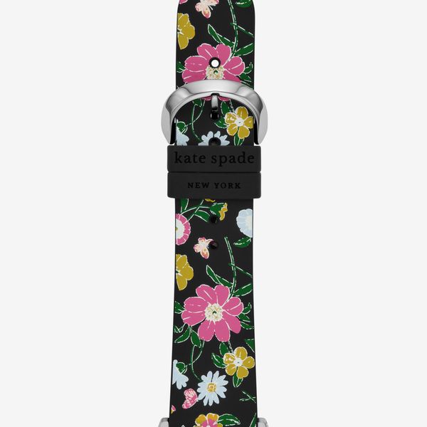 Kate Spade New York Black Floral Smartwatch Silicone Watchband