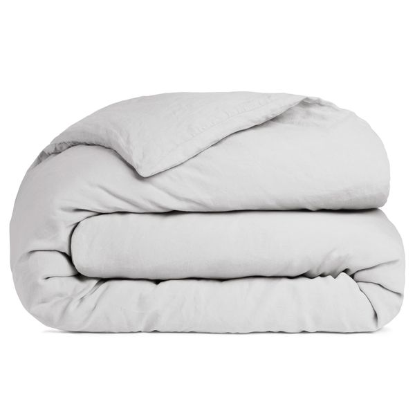 Parachute Linen Duvet Cover - Fog, Queen