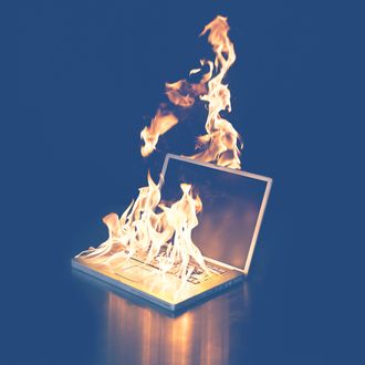 Burning Laptop