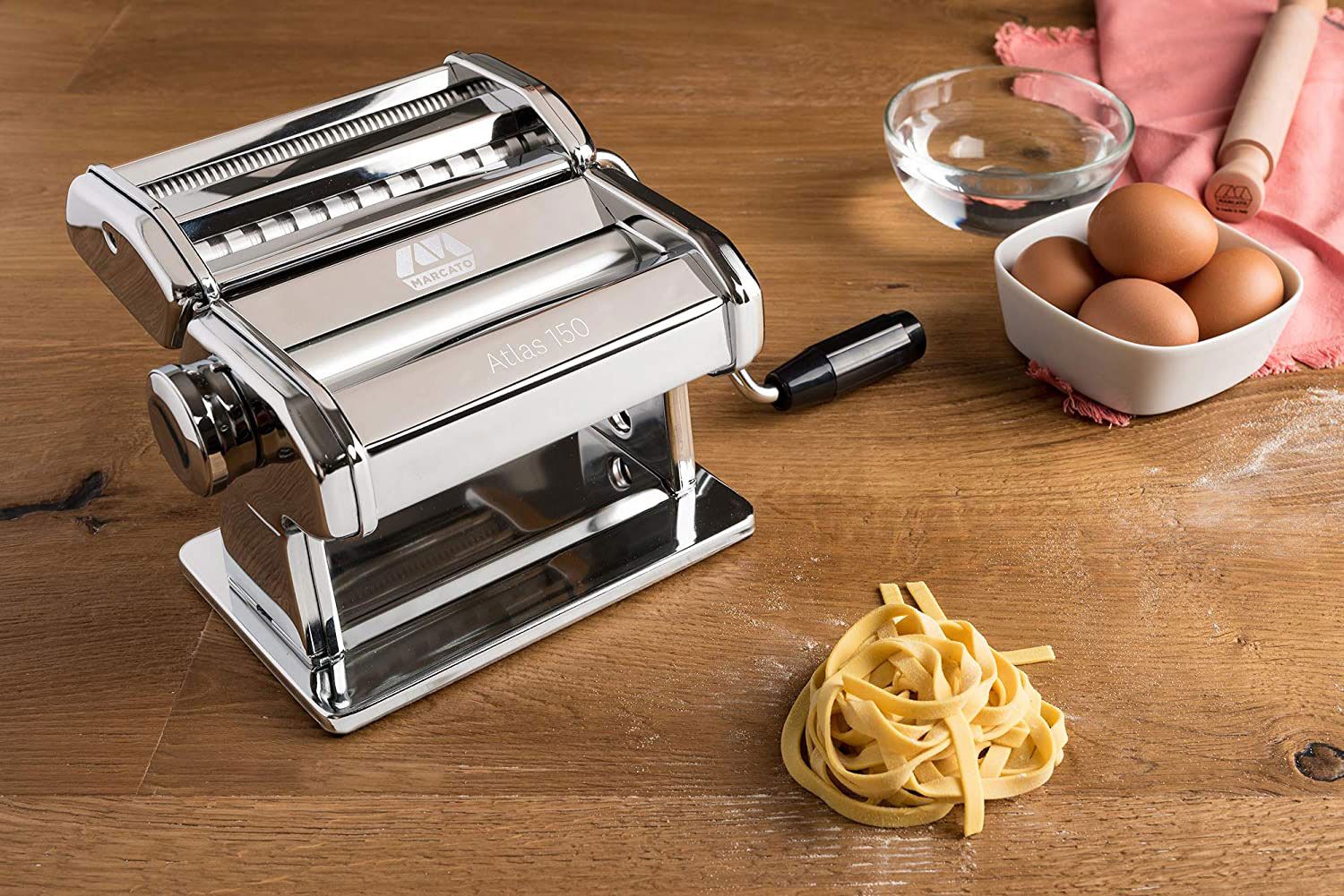Pasta Machine Maker Manual Kitchen Accessories for Making Pasta Dough for Lasagna Fettuccine PM935 