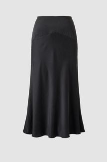 Tove Clover Skirt Sand Washed Silk Black