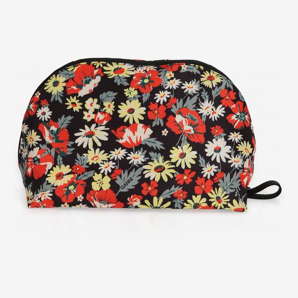 Ganni Floral Print Recycled Polyester Cosmetic Case