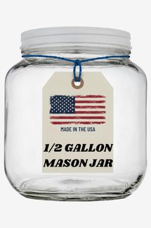Half Gallon Glass Large Mason Jar Wide Mouth with Airtight Metal Lid