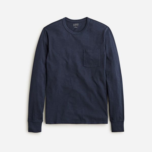 J.Crew Garment-Dyed Slub Cotton Long-Sleeve T-Shirt