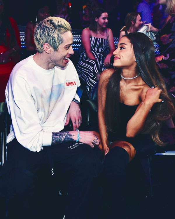 Pete Davidson and Ariana Grande.