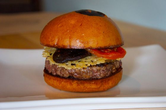 Kauffman digs the signature Umami Burger at Umami Burger, but he kind of misses the mustard, pickles, and lettuce too.