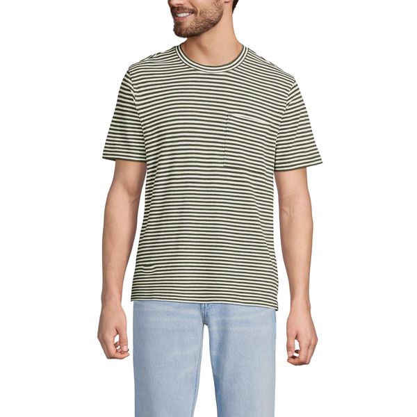 Lands’ End Men’s Short Sleeve Cotton Linen Tee