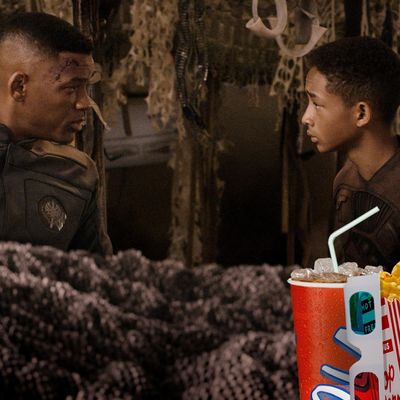 Will Smith, left, and Jaden Smith star in Columbia Pictures' 
