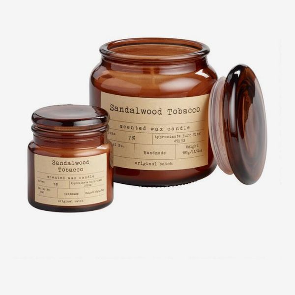 World Market Sandalwood and Tobacco Filled Apothecary-Jar Candle