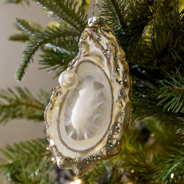 West Elm Glass Oyster Ornament