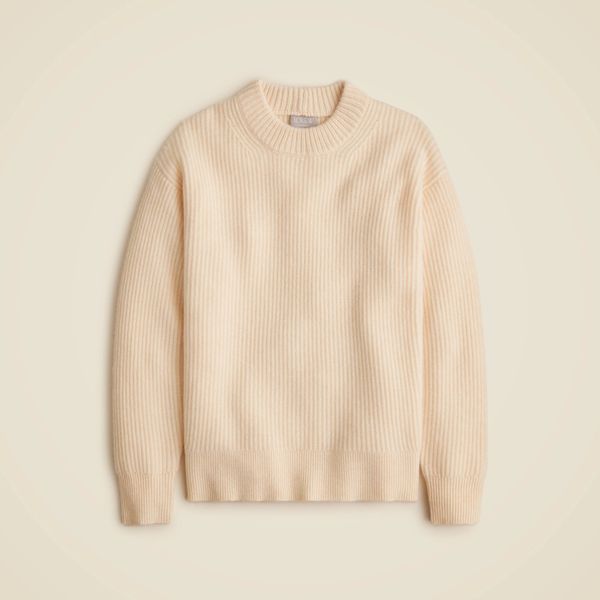 J.Crew Ribbed Cashmere Oversized Sweater