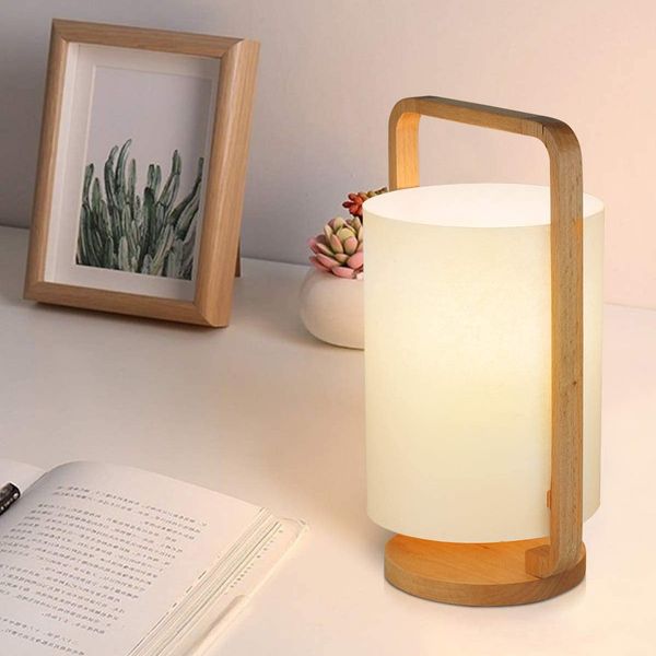 Imego Solid Wood Nightstand Lamp