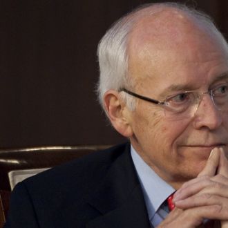 Former US Vice President Dick Cheney participates in a discussion on the 9/11 attacks at the American Enterprise Institute in Washington, DC, on September 9, 2011. Cheney spoke about his experience working in the White House, as well as the terrorist attacks of September 11, 2001 as the 10th anniversary approaches. AFP PHOTO / Saul LOEB (Photo credit should read SAUL LOEB/AFP/Getty Images)