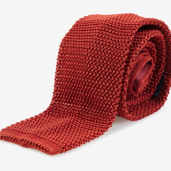 The Armoury Silk Flat-End Knit Tie