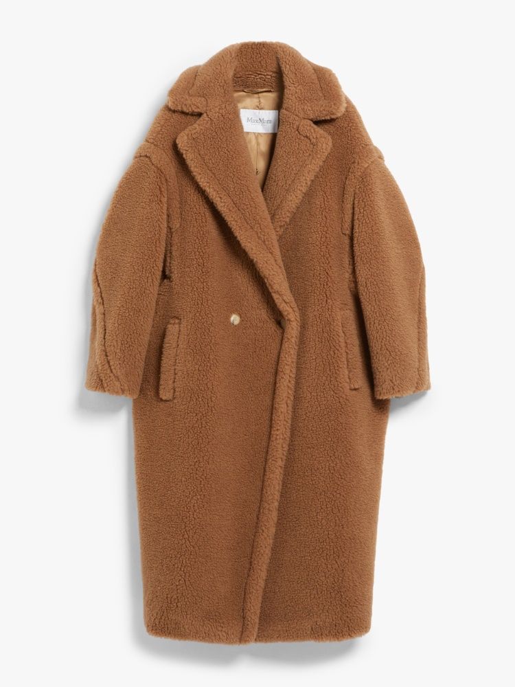 Teddy Bear Icon Coat in Camel