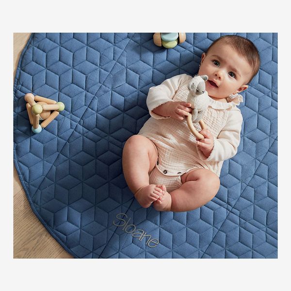 Crate & Barrel Fold and Go Navy Portable Baby Mat