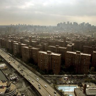 The Peter Cooper Village and Stuyvesant Town apartment complex is seen from Waterside Plaza October 19, 2006 in New York City. MetLife sold the massive Manhattan complex of 110 apartment buildings for $5.4 billion to Tishman Speyer, with the sale expected to close later this year. The sale ended a high-stakes bidding war and residents are worried they will soon be priced out of what is now a middle-class apartment complex. 