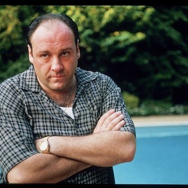 James Gandolfini in scene from The Sopranos.