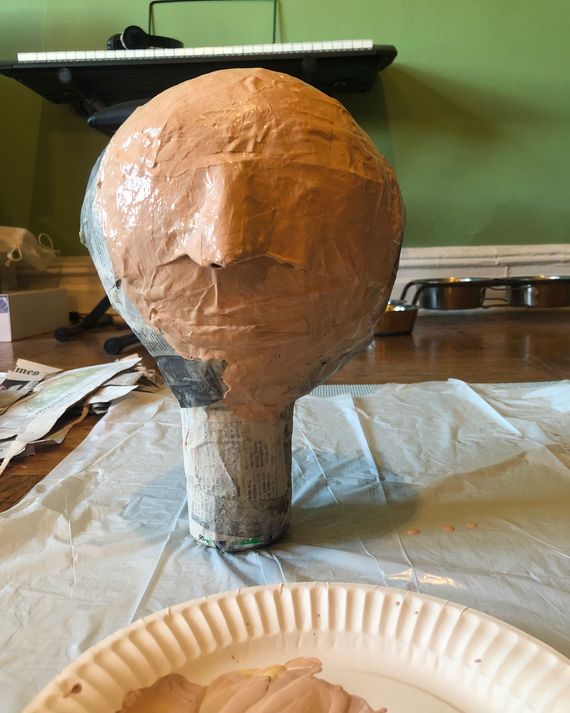 make a paper mache head