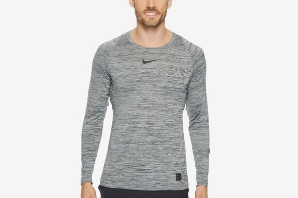 Nike Pro Heathered Long Sleeve Training Top