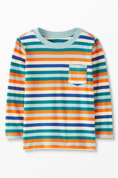 Hanna Andersson Striped Long-Sleeved Tee in Cotton Jersey