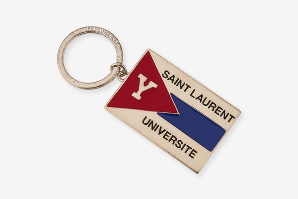 Saint Laurent University Brass-Plated Key Ring