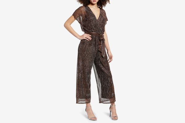 all in favor textured jumpsuit