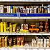 Sunscreen products on display in Target