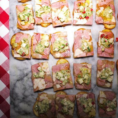 Lincoln's veal terrine with fall vegetables and bagna càuda dressing.