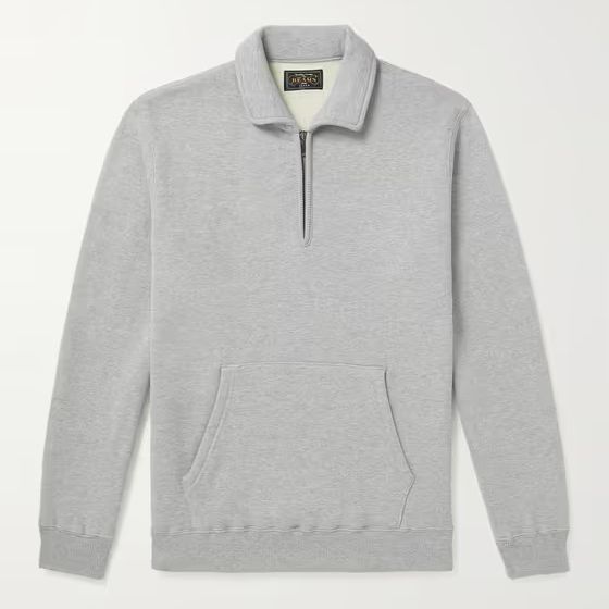 Beams Plus Slim-Fit Cotton-Jersey Half-Zip Sweatshirt