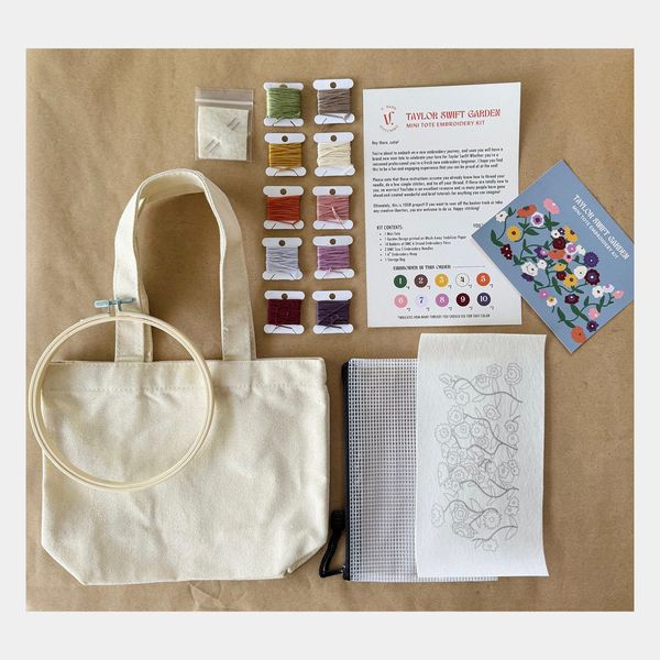 Taylor Swift Garden Mini Tote Embroidery Kit