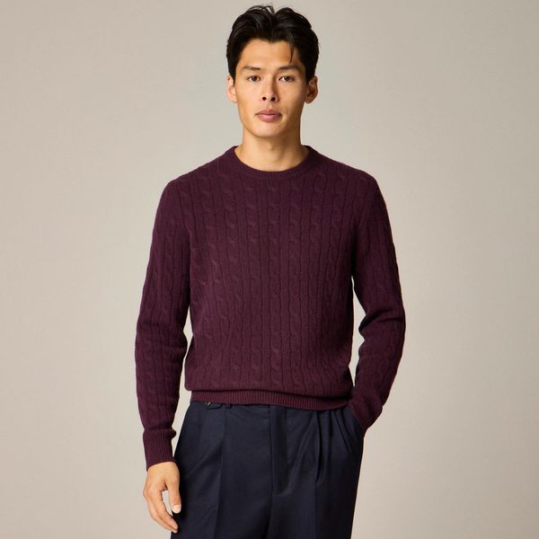 J.Crew Men’s Cashmere Cable-Knit Sweater