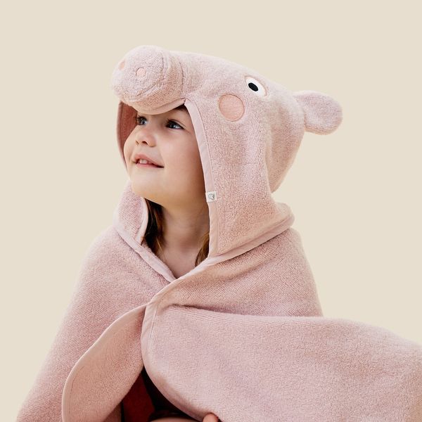 Mori Baby Peppa Pig Hooded Kids Bath Towel