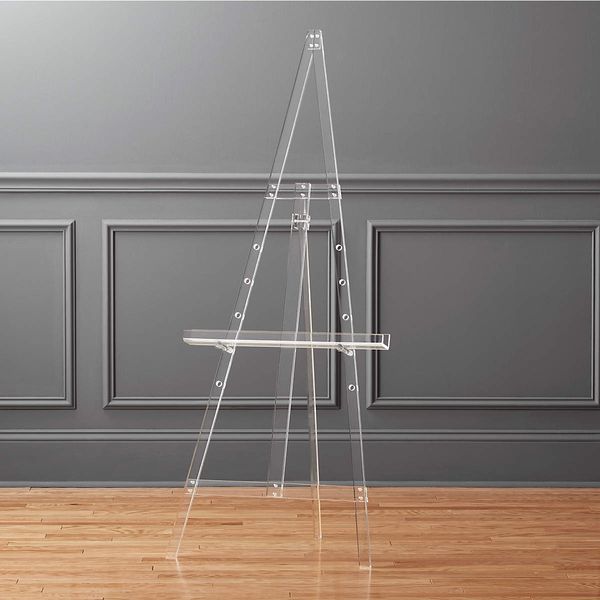 CB2 Modern Clear Acrylic Tripod Easel