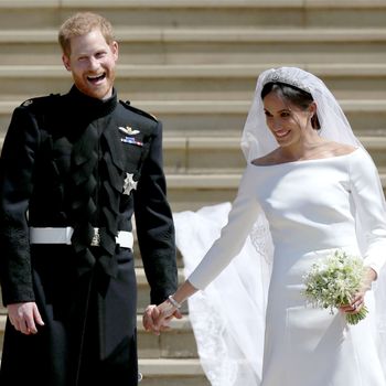 Prince Harry and Meghan Markle at the royal wedding.