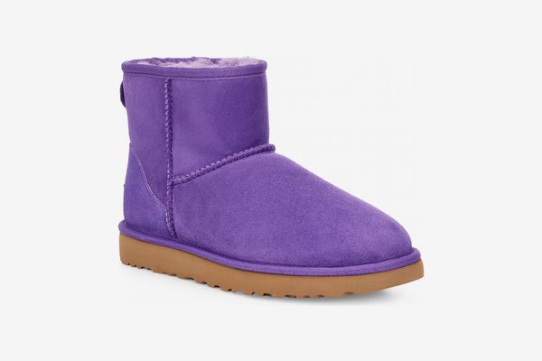 Ugg Classic Mini II Genuine Shearling Lined Boot, Violet Bloom Suede
