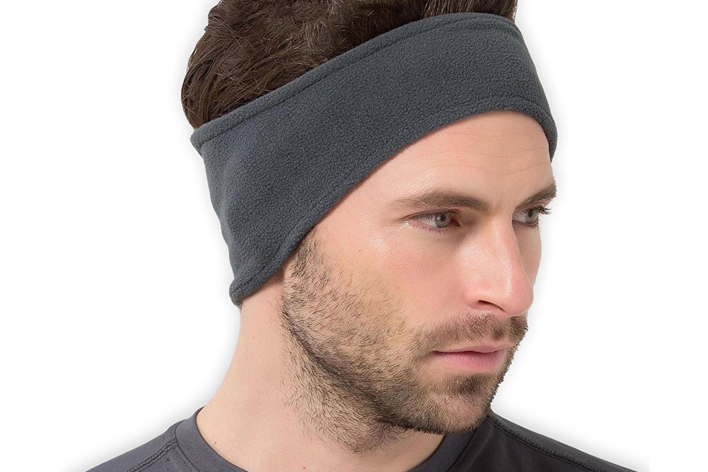 Idiytip Unisex Black wraparound earmuffs warmers Standard Thickness Winter Pad Fleece Cover Ear 