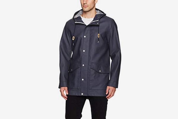 LEVI'S Water Resistant Lightweight Hooded Raincoat Jacket Black $185 M -