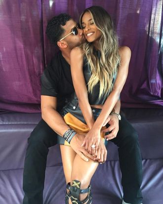 Liverpool gifts Russell Wilson and wife Ciara their own soccer