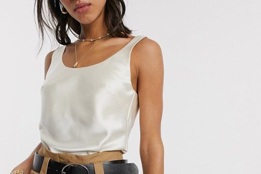 Elevate Your Look White Satin Tank Top