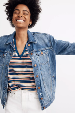 Madewell The Oversized Jean Jacket in Wortham Wash